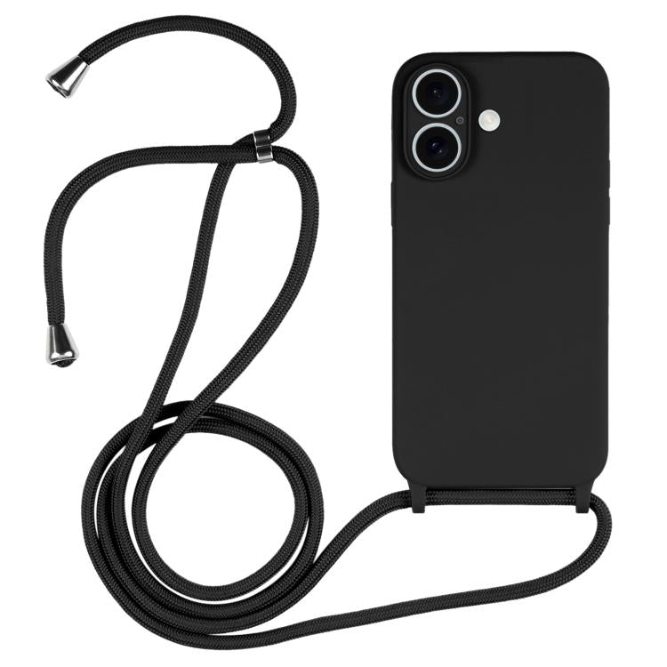 غطاء من السيليكون السائل بحزام عبر الجسم، لهواتف iPhone 17 Pro Max، iPhone 17 Pro، iPhone 17، iPhone Air