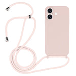 غطاء من السيليكون السائل بحزام عبر الجسم، لهواتف iPhone 17 Pro Max، iPhone 17 Pro، iPhone 17، iPhone Air