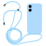 غطاء من السيليكون السائل بحزام عبر الجسم، لهواتف iPhone 17 Pro Max، iPhone 17 Pro، iPhone 17، iPhone Air