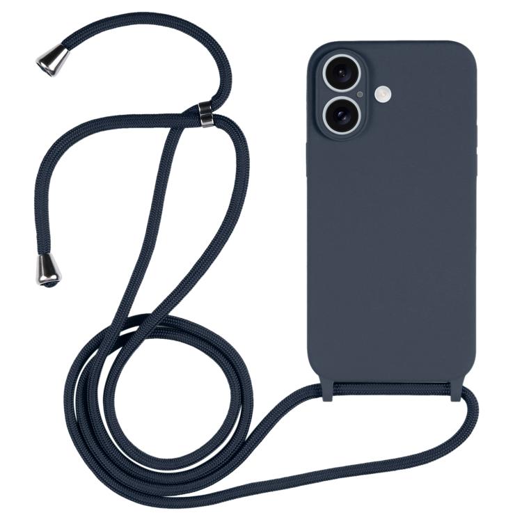 غطاء من السيليكون السائل بحزام عبر الجسم، لهواتف iPhone 17 Pro Max، iPhone 17 Pro، iPhone 17، iPhone Air