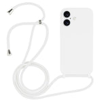غطاء من السيليكون السائل بحزام عبر الجسم، لهواتف iPhone 17 Pro Max، iPhone 17 Pro، iPhone 17، iPhone Air