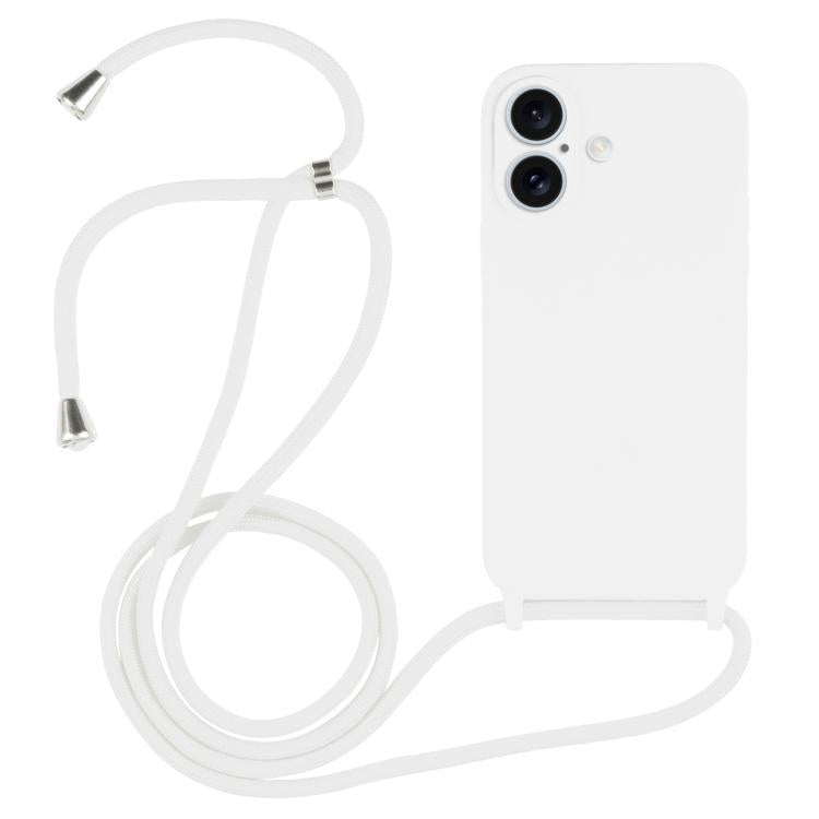 غطاء من السيليكون السائل بحزام عبر الجسم، لهواتف iPhone 17 Pro Max، iPhone 17 Pro، iPhone 17، iPhone Air