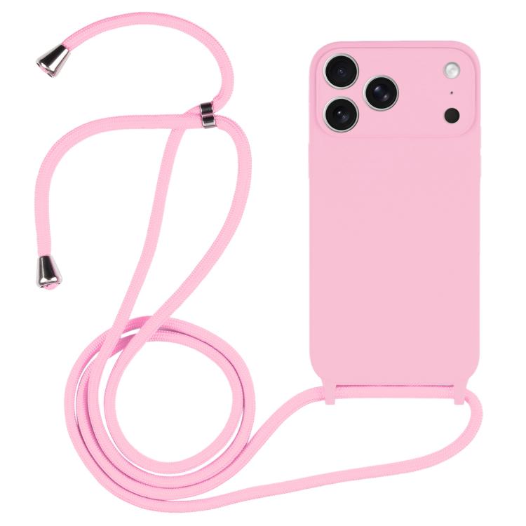 غطاء من السيليكون السائل بحزام عبر الجسم، لهواتف iPhone 17 Pro Max، iPhone 17 Pro، iPhone 17، iPhone Air