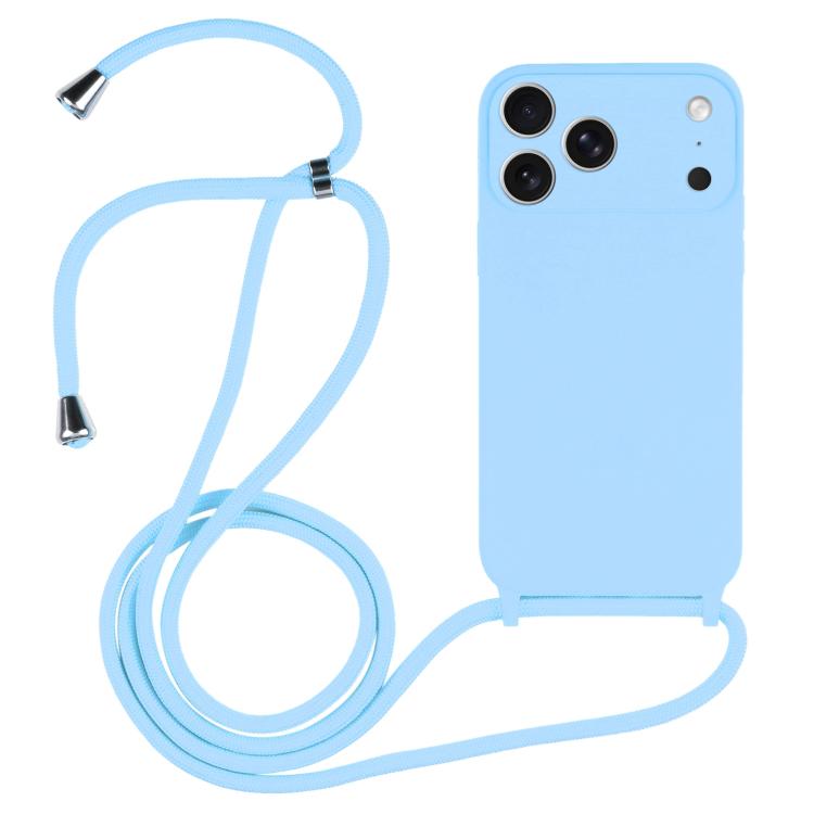 غطاء من السيليكون السائل بحزام عبر الجسم، لهواتف iPhone 17 Pro Max، iPhone 17 Pro، iPhone 17، iPhone Air