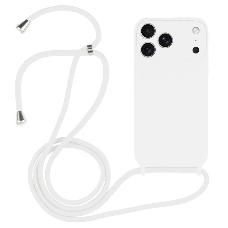 غطاء من السيليكون السائل بحزام عبر الجسم، لهواتف iPhone 17 Pro Max، iPhone 17 Pro، iPhone 17، iPhone Air