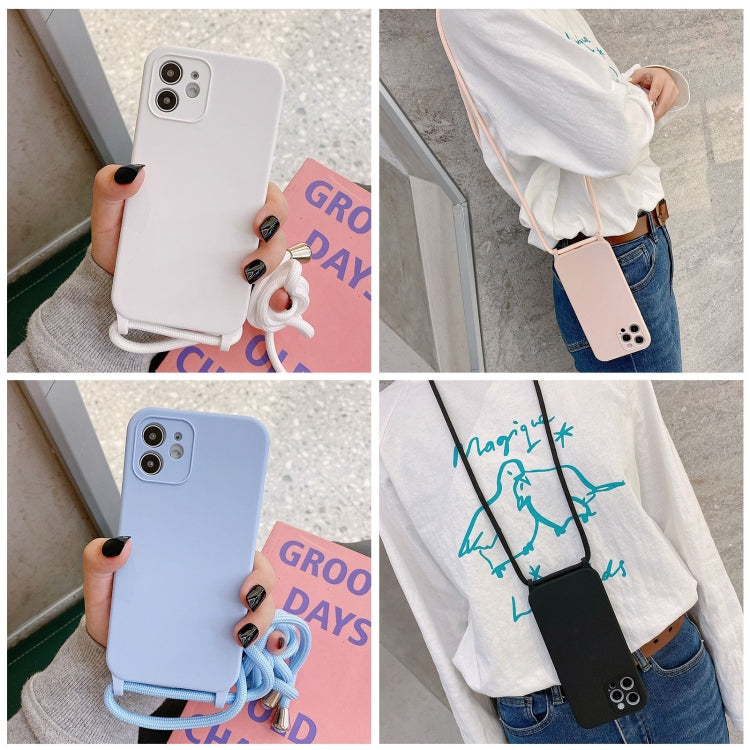 غطاء من السيليكون السائل بحزام عبر الجسم، لهواتف iPhone 17 Pro Max، iPhone 17 Pro، iPhone 17، iPhone Air