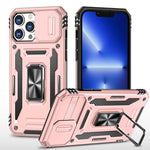 غطاء هاتف بدرع كاميرا من PC + TPU، لهواتف iPhone 16 Pro، iPhone 16 Plus، iPhone 16، iPhone 15 Pro Max، iPhone 15 Pro، iPhone 15 Plus