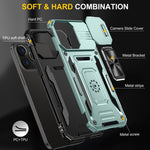 غطاء هاتف بدرع كاميرا من PC + TPU، لهواتف iPhone 16 Pro، iPhone 16 Plus، iPhone 16، iPhone 15 Pro Max، iPhone 15 Pro، iPhone 15 Plus