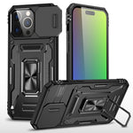غطاء هاتف بدرع كاميرا من PC + TPU، لهواتف iPhone 16 Pro، iPhone 16 Plus، iPhone 16، iPhone 15 Pro Max، iPhone 15 Pro، iPhone 15 Plus