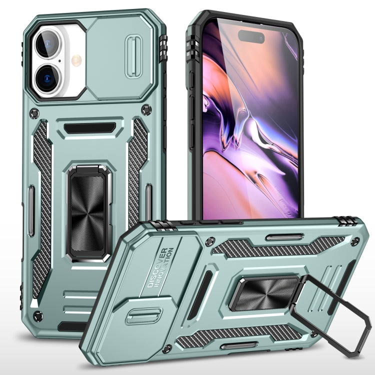 غطاء هاتف بدرع كاميرا من PC + TPU، لهواتف iPhone 16 Pro، iPhone 16 Plus، iPhone 16، iPhone 15 Pro Max، iPhone 15 Pro، iPhone 15 Plus