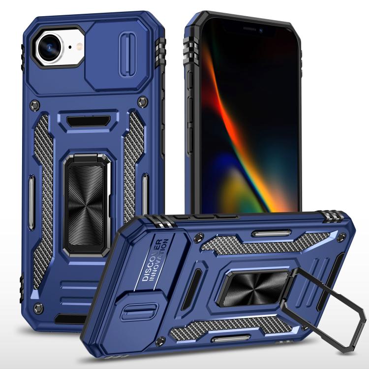 غطاء هاتف بدرع كاميرا من PC + TPU، لهواتف iPhone 17e / 16e، iPhone 17 Pro Max، iPhone 17 Pro، iPhone 17، iPhone Air، iPhone 16 Pro Max