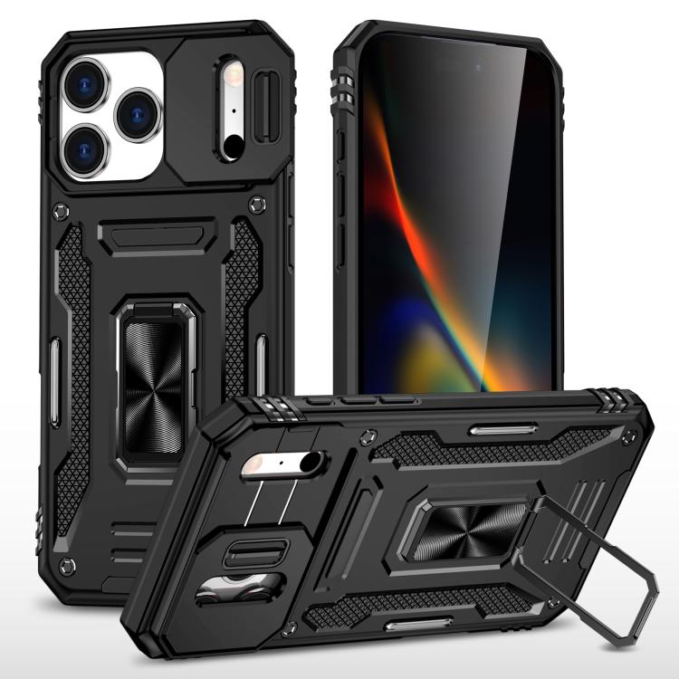 غطاء هاتف بدرع كاميرا من PC + TPU، لهواتف iPhone 17e / 16e، iPhone 17 Pro Max، iPhone 17 Pro، iPhone 17، iPhone Air، iPhone 16 Pro Max