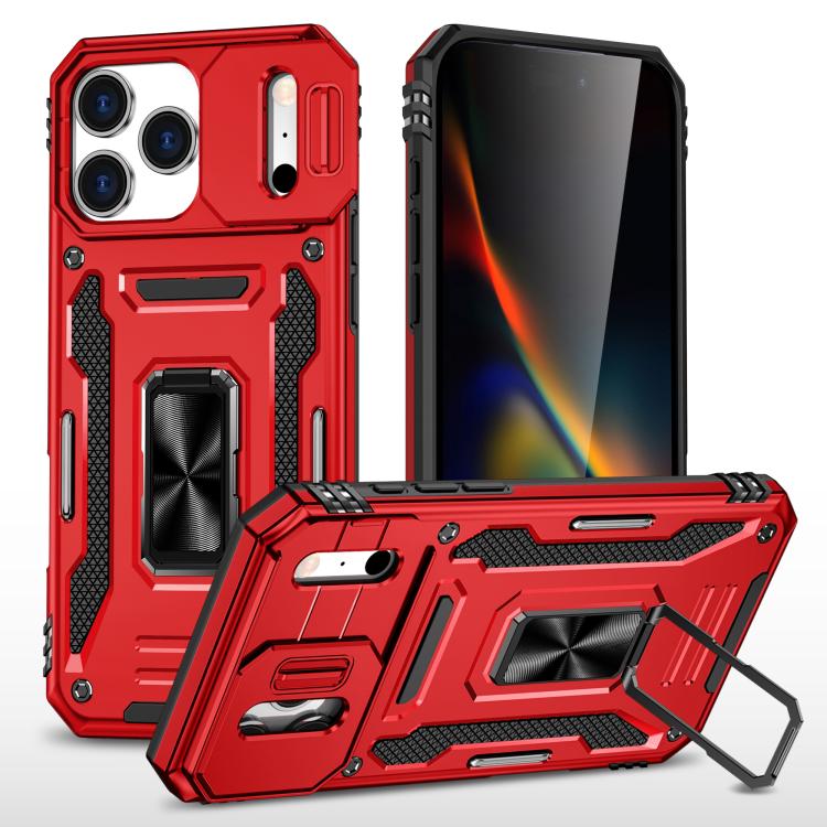 غطاء هاتف بدرع كاميرا من PC + TPU، لهواتف iPhone 17e / 16e، iPhone 17 Pro Max، iPhone 17 Pro، iPhone 17، iPhone Air، iPhone 16 Pro Max