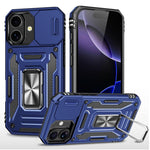غطاء هاتف بدرع كاميرا من PC + TPU، لهواتف iPhone 17e / 16e، iPhone 17 Pro Max، iPhone 17 Pro، iPhone 17، iPhone Air، iPhone 16 Pro Max