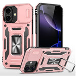غطاء هاتف بدرع كاميرا من PC + TPU، لهواتف iPhone 17e / 16e، iPhone 17 Pro Max، iPhone 17 Pro، iPhone 17، iPhone Air، iPhone 16 Pro Max