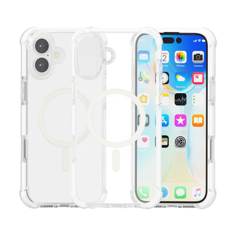 غطاء هاتف أكريليك مقاوم للصدمات مع مغناطيس Magsafe، لهواتف iPhone 17e / 16e، iPhone 17 Pro Max، iPhone 17 Pro، iPhone 17، iPhone Air