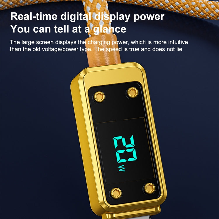 WK WDC-08 PD 20 واط USB-C/Type-C إلى 8 دبابيس كابل بيانات بشاشة رقمية، الطول: 1م، WDC-08