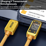 WK WDC-08 PD 20 واط USB-C/Type-C إلى 8 دبابيس كابل بيانات بشاشة رقمية، الطول: 1م، WDC-08