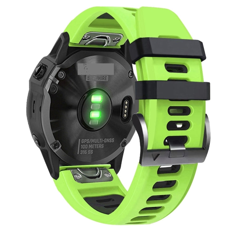 Sports Two-Color Silicone Watch Band, For Garmin Fenix 7 Pro 51mm
