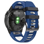 Sports Two-Color Silicone Watch Band, For Garmin Fenix 7 Pro 51mm