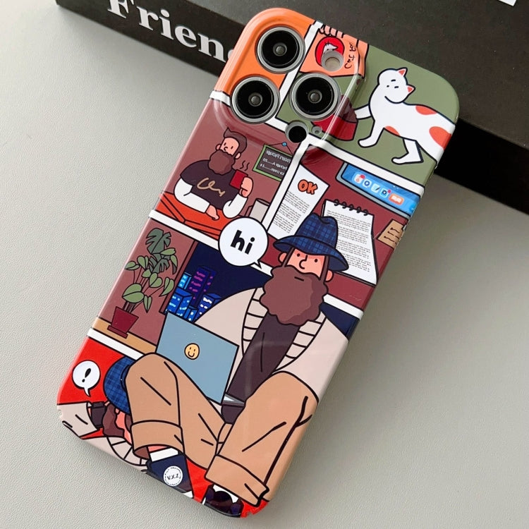 Painted Pattern Precise Hole PC Phone Case, For iPhone 13 Pro
