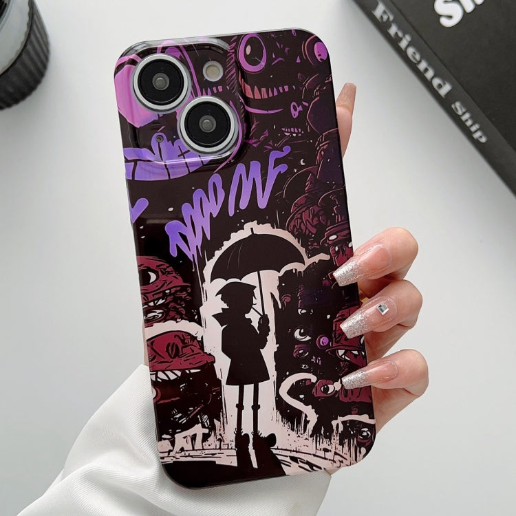 Painted Pattern Precise Hole PC Phone Case, For iPhone 13