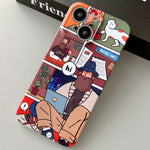 Painted Pattern Precise Hole PC Phone Case, For iPhone 13