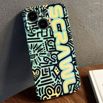 Painted Pattern Precise Hole PC Phone Case, For iPhone 13