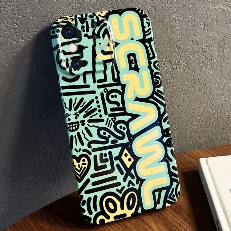 Painted Pattern Precise Hole PC Phone Case, For iPhone XS Max