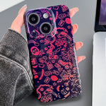 Painted Pattern Precise Hole PC Phone Case, For iPhone 15