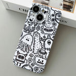 Painted Pattern Precise Hole PC Phone Case, For iPhone 15
