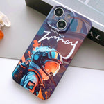 Painted Pattern Precise Hole PC Phone Case, For iPhone 15