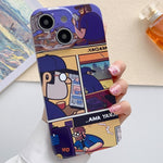 Painted Pattern Precise Hole PC Phone Case, For iPhone 15 Plus