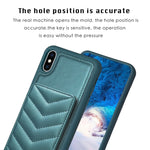 BF26 Wave Pattern Card Bag Holder Phone Case, For iPhone XS Max, For iPhone 8 Plus / 7 Plus