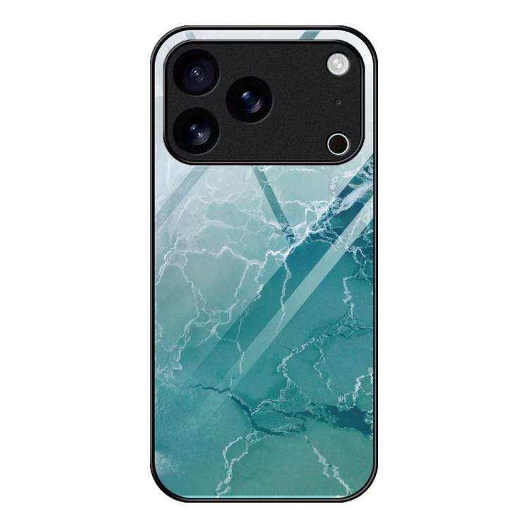 غطاء هاتف زجاجي بنقشة رخامية للحماية، لهواتف iPhone 17 Pro Max، iPhone 17 Pro، iPhone 17، iPhone Air، iPhone 15 Pro Max، iPhone 15 Pro