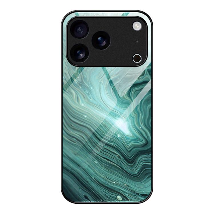 غطاء هاتف زجاجي بنقشة رخامية للحماية، لهواتف iPhone 17 Pro Max، iPhone 17 Pro، iPhone 17، iPhone Air، iPhone 15 Pro Max، iPhone 15 Pro