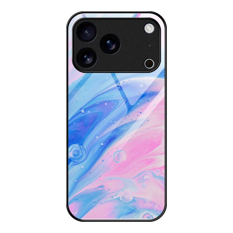غطاء هاتف زجاجي بنقشة رخامية للحماية، لهواتف iPhone 17 Pro Max، iPhone 17 Pro، iPhone 17، iPhone Air، iPhone 15 Pro Max، iPhone 15 Pro