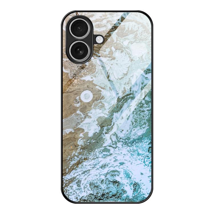 غطاء هاتف زجاجي بنقشة رخامية للحماية، لهواتف iPhone 17 Pro Max، iPhone 17 Pro، iPhone 17، iPhone Air، iPhone 15 Pro Max، iPhone 15 Pro