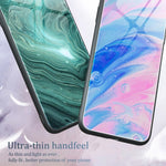 غطاء هاتف زجاجي بنقشة رخامية للحماية، لهواتف iPhone 17 Pro Max، iPhone 17 Pro، iPhone 17، iPhone Air، iPhone 15 Pro Max، iPhone 15 Pro