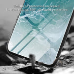 غطاء هاتف زجاجي بنقشة رخامية للحماية، لهواتف iPhone 17 Pro Max، iPhone 17 Pro، iPhone 17، iPhone Air، iPhone 15 Pro Max، iPhone 15 Pro