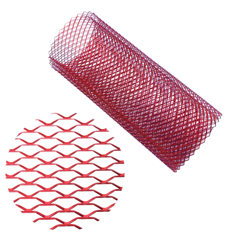 XH-6013 100x33cm Universal Car Grill Mesh Aluminum Alloy Grille Insert Bumper, Small Hole, Large Hole