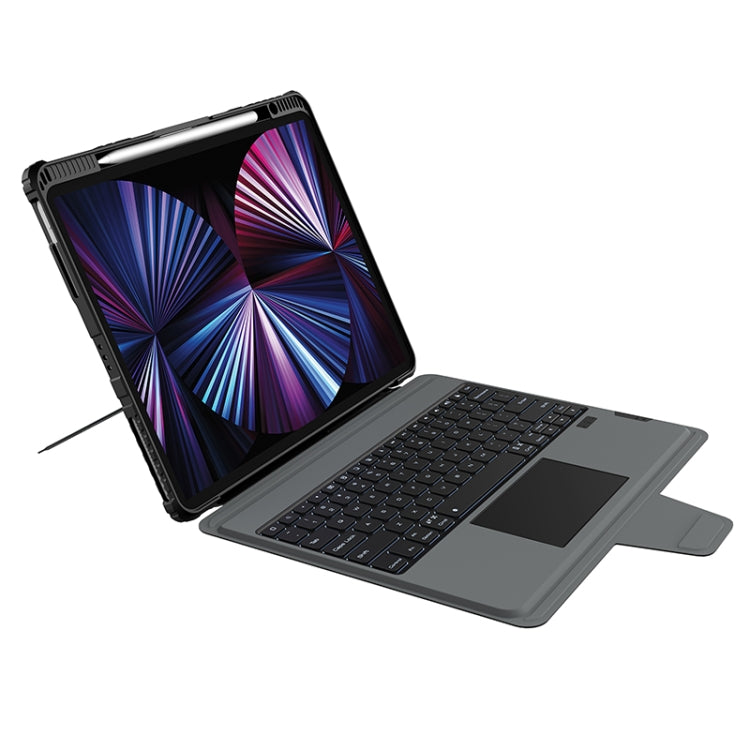 غطاء لوحة مفاتيح Nillkin Bumper Combo مع إضاءة خلفية، لجهاز iPad Pro 13 2024، لجهاز iPad Pro 11 2024، لجهاز iPad Pro 12.9 2020/2021/2022، لجهاز iPad Air 2020 10.9 / Air 2022 10.9 / Pro 11، لجهاز iPad الجيل العاشر 10.9 2022، لجهاز iPad 10.2 2019/2020/2021