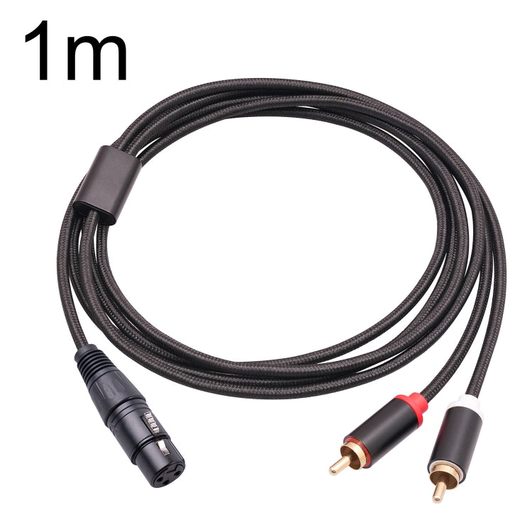 كابل صوت RCA20 XLR أنثى إلى RCA مزدوج Y-مقسم، 1م، 2م، 3م