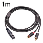 RCA20 XLR Female to Dual RCA Y-Splitter Audio Cable, 1m, 2m, 3m