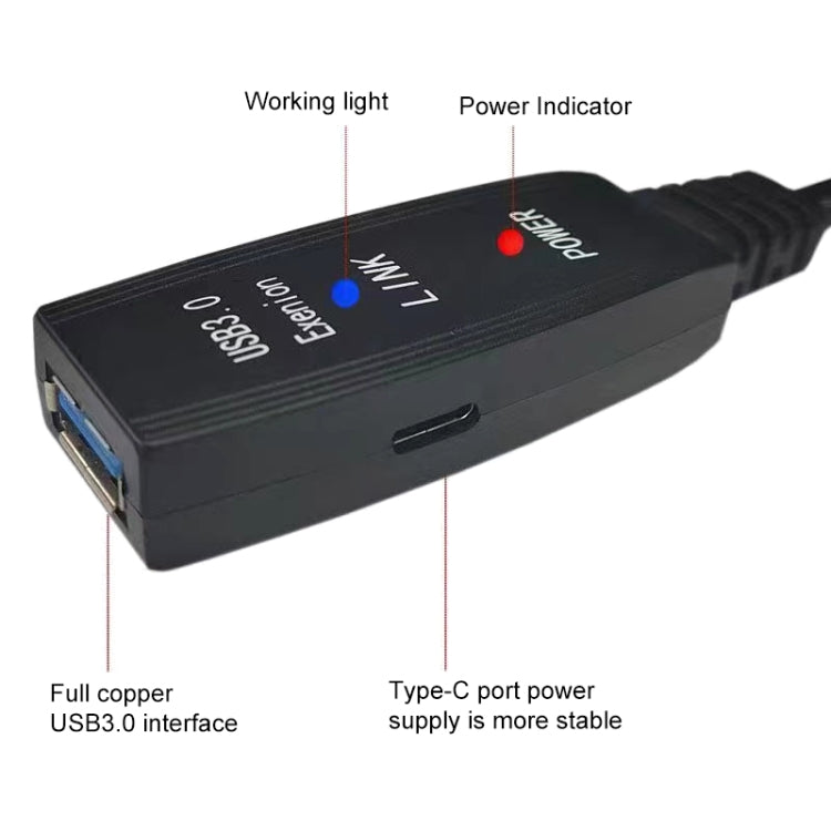 كابل تمديد USB 3.0 ذكر إلى أنثى فائق السرعة، 5م، 10م