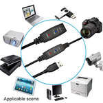 كابل تمديد USB 3.0 ذكر إلى أنثى فائق السرعة، 5م، 10م