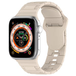 Square Buckle Armor Style Silicone Watch Band, For Apple Watch 8 45mm, For Apple Watch SE 2022 40mm, For Apple Watch SE 2022 44mm