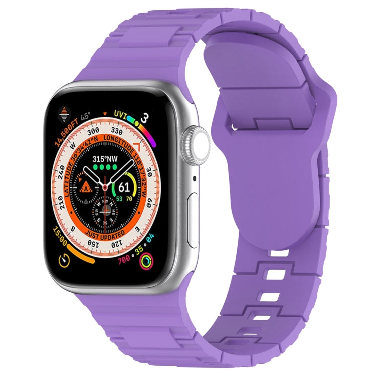 سوار ساعة سيليكون بأسلوب درع مع إبزيم مربع، لـ Apple Watch 7 مقاس 41مم، لـ Apple Watch 7 مقاس 45مم، لـ Apple Watch SE مقاس 40مم