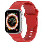 سوار ساعة سيليكون بأسلوب درع مع إبزيم مربع، لـ Apple Watch SE 2023 مقاس 40مم، لـ Apple Watch 4 مقاس 40مم، لـ Apple Watch 3 مقاس 38مم
