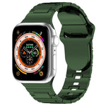 سوار ساعة سيليكون بأسلوب درع مع إبزيم مربع، لـ Apple Watch 3 مقاس 42مم، لـ Apple Watch 2 مقاس 42مم، لـ Apple Watch 2 مقاس 38مم